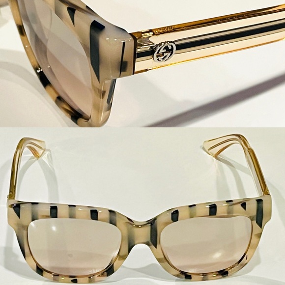 GUCCI SUNGLASSESâVERY GOOD CONDITIONâPINKISH TORTOISE SHEET COLORâSUPER NICE âď¸ - Picture 2 of 15